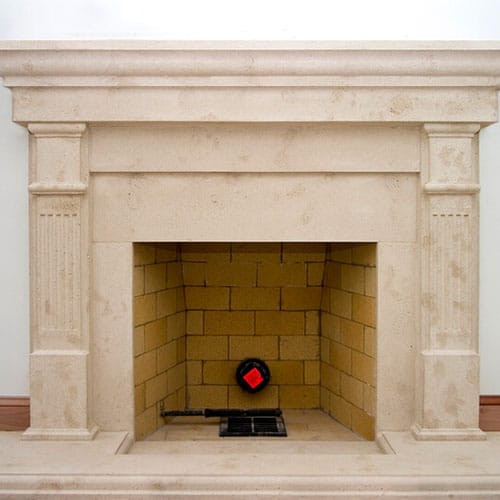The Tudor Cast Stone Fireplace Surround